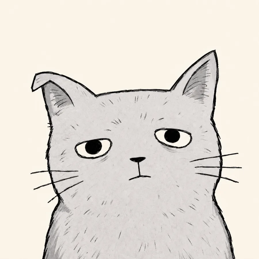 Same Cat without a hat
